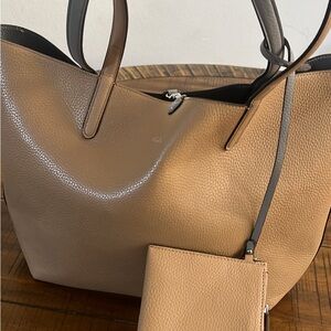 Ralph Lauren Tan Tote Bag with Textured Finish